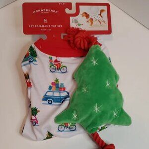 Medium Wondershop Pet Pajamas & Toy Set - Festive Design